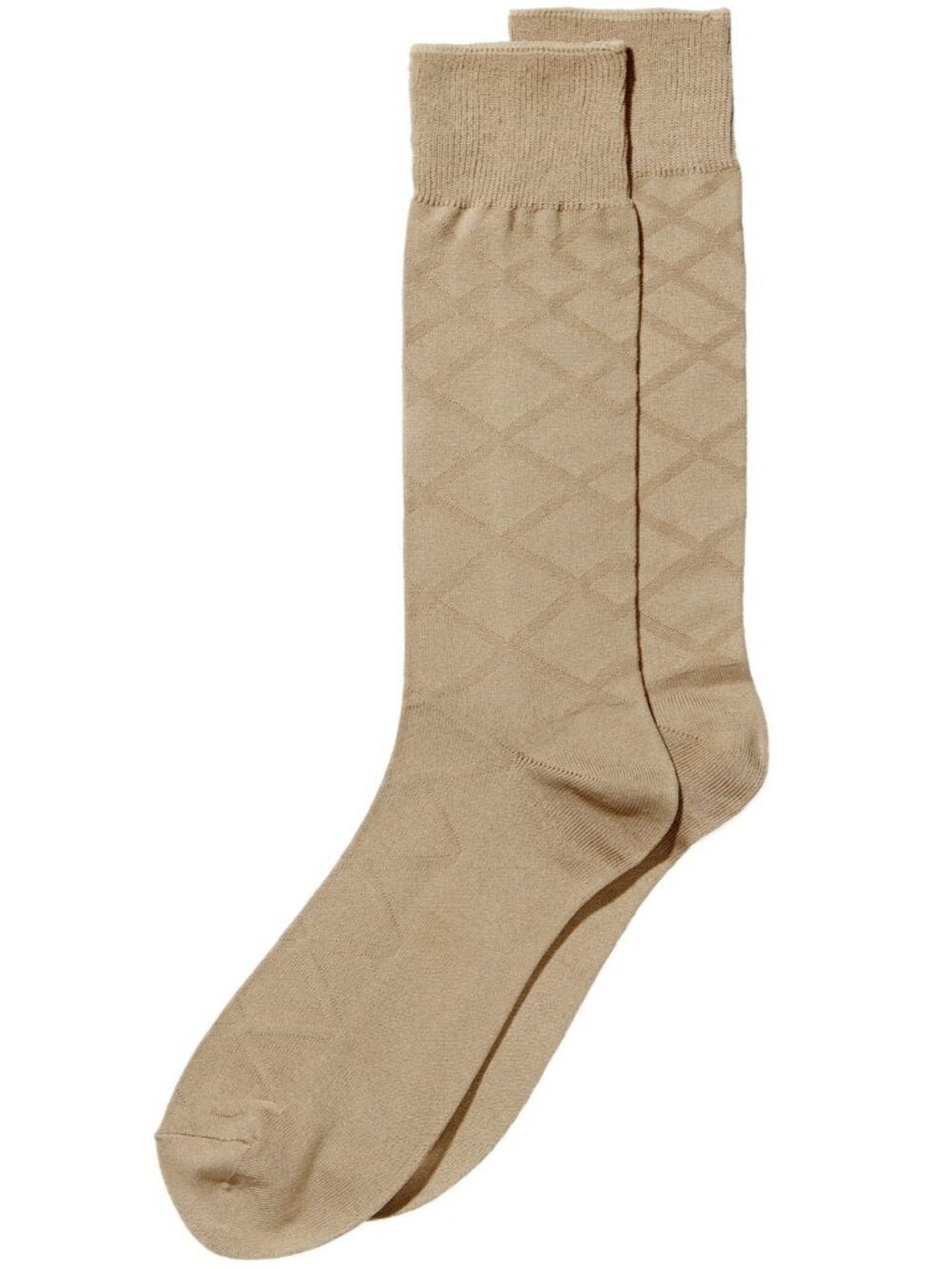 Perry Ellis Men's Luxury Textured Socks Khaki
